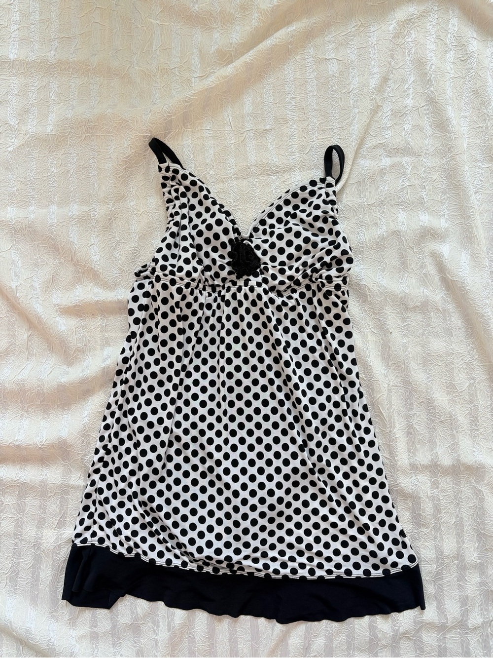 Catalina Black and White Polka Dot Cami Dress